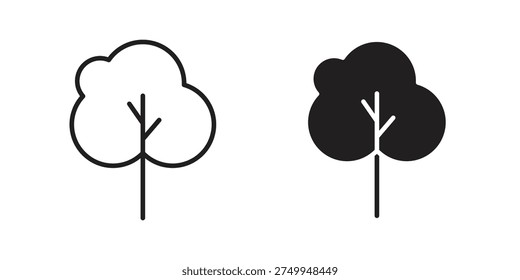 Tree icons for website design and development, app development. EPS10