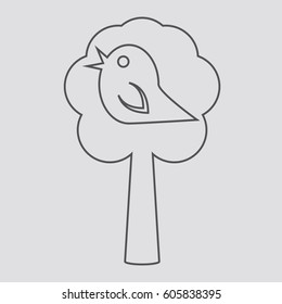 Tree icon,sign,symbol,logo isolated in flat style.Vector illustration.