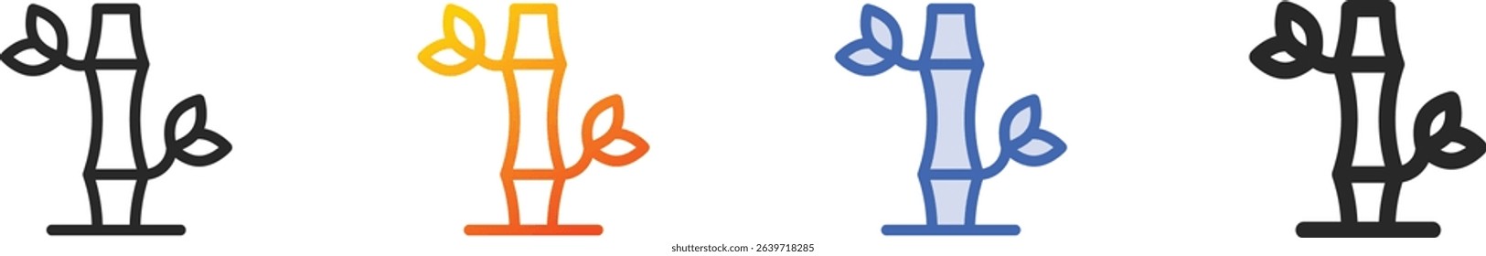 tree icon.Thin Linear, Gradient, Blue Stroke and bold Style Design Isolated On White Background