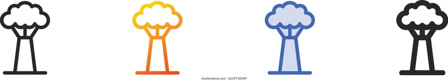 tree icon.Thin Linear, Gradient, Blue Stroke and bold Style Design Isolated On White Background