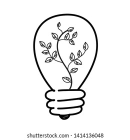 Tree with Idea Light Bulb. Business Design Concept. Vector illustration flat style design