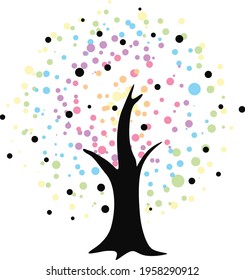 Diseño de vectores de resumen de ilustraciones de árbol