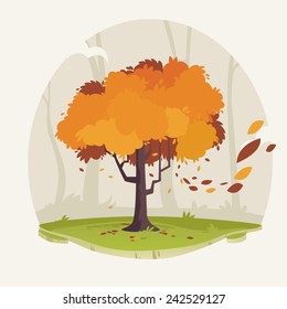 Tree Illustration: autumn