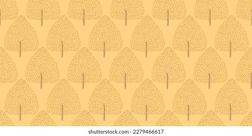 Tree illustration background. Seamless pattern.Vector. 