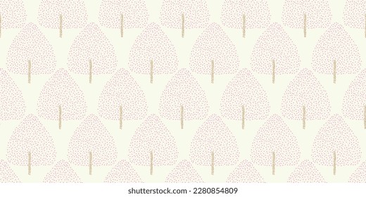 Tree illustration background. Seamless pattern.Vector. 