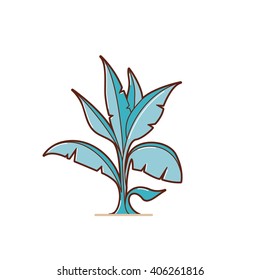 Tree illustration. banana tree