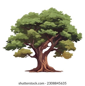 diseño de ilustración de árbol sobre blanco