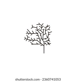 Tree, illustration, epic geometric symbol simple logo vector