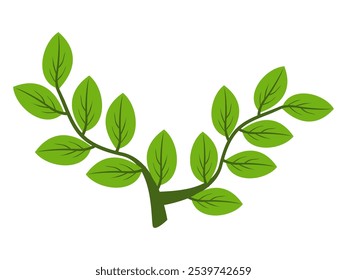 tree illustration in flat style. simple tree design in flat style.