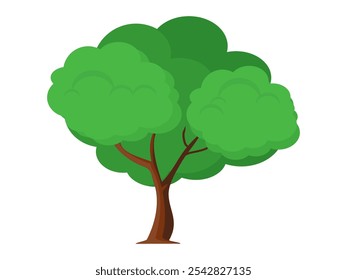 Tree illustration in flat style. simple tree icon in flat style. Can be used to design book covers, information boards, banners and tree day symbol icons.