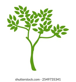 Ilustração em árvore em estilo plano. ícone de árvore simples em estilo plano. Pode ser usado para projetar capas de livros, quadros de informação, banners e ícones de símbolos de dia de árvore.