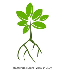 Ilustración de árbol en estilo plano. icono de árbol simple en estilo plano. Se puede utilizar para diseñar portadas de libros, tableros de información, Anuncios e íconos de símbolos de día de árbol.