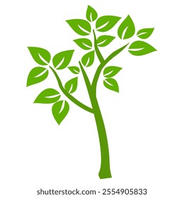 Tree illustration in flat style. simple tree icon in flat style. Can be used to design book covers, information boards, banners and tree day symbol icons.