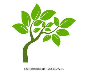 Tree illustration in flat style. simple tree icon in flat style. Can be used to design book covers, information boards, banners and tree day symbol icons.