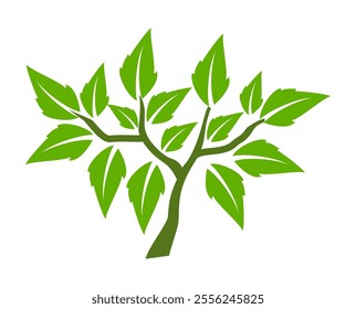 Tree illustration in flat style. simple tree icon in flat style. Can be used to design book covers, information boards, banners and tree day symbol icons.