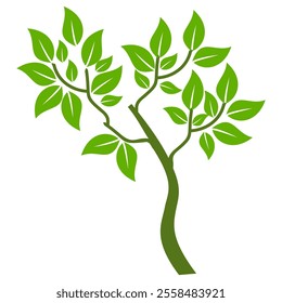 Tree illustration in flat style. simple tree icon in flat style. Can be used to design book covers, information boards, banners and tree day symbol icons.