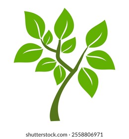 Tree illustration in flat style. simple tree icon in flat style. Can be used to design book covers, information boards, banners and tree day symbol icons.