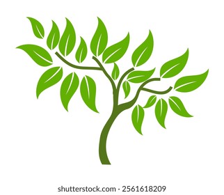 Tree illustration in flat style. simple tree icon in flat style. Can be used to design book covers, information boards, banners and tree day symbol icons.
