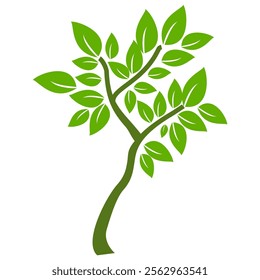 Tree illustration in flat style. simple tree icon in flat style. Can be used to design book covers, information boards, banners and tree day symbol icons.