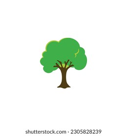 Tree, illustration geometric symbol simple logo vector