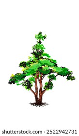 tree illustration icon without background 