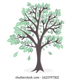 tree illustration isolated on white background. eps 10