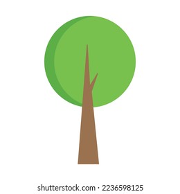 Ilustración de árbol aislada en fondo blanco
