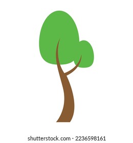 Ilustración de árbol aislada en fondo blanco