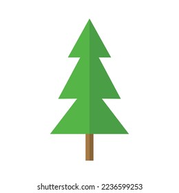 Ilustración de árbol aislada en fondo blanco 