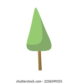 Ilustración de árbol aislada en fondo blanco 