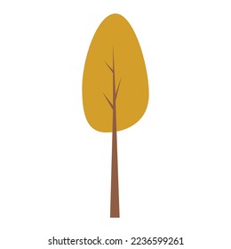 Tree illustration isolated on white background 