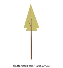 Ilustración de árbol aislada en fondo blanco 