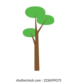 Tree illustration isolated on white background 