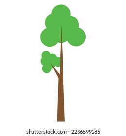 Tree illustration isolated on white background 