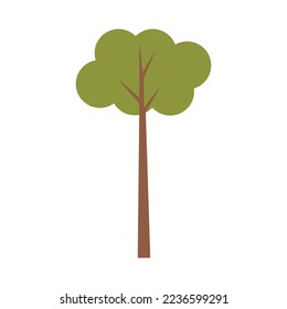 Tree illustration isolated on white background 