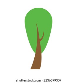 Tree illustration isolated on white background 