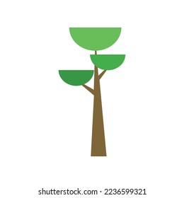 Tree illustration isolated on white background 