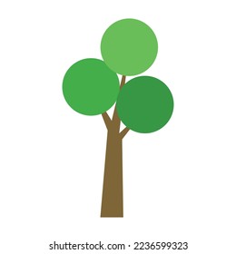 Tree illustration isolated on white background 