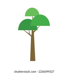 Tree illustration isolated on white background 