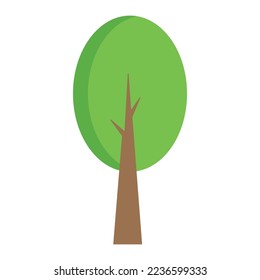 Tree illustration isolated on white background 