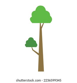 Tree illustration isolated on white background 