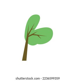 Tree illustration isolated on white background 