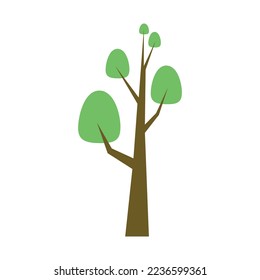 Tree illustration isolated on white background 