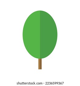 Ilustración de árbol aislada en fondo blanco 