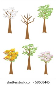 tree illustration to like season