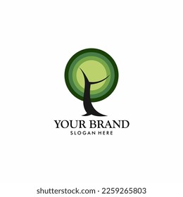 tree illustration logo vector perfect for health and wellness business
