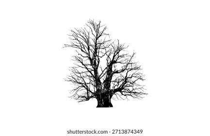 Ilustración de árbol sobre fondo blanco