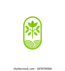 Tree illustration for simple logo design