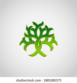 Tree illustration for simple logo design. modern vector design