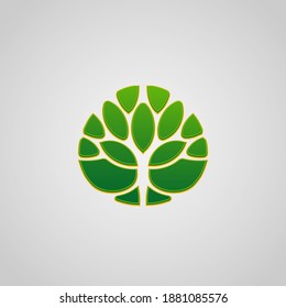 Tree illustration for simple logo design. modern vector design